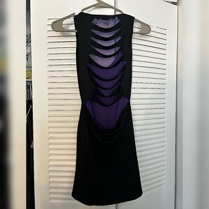 *SOLD* NWT BLACK & BLUE SEXY BODYCON DRESS CLUBWEAR DANCEWEAR DATE NIGHT
